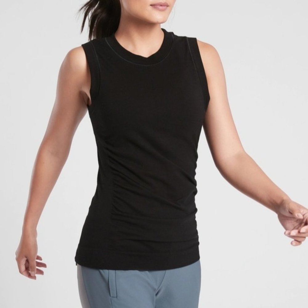 Athleta Foresthill Ascent Tank, black, Size S